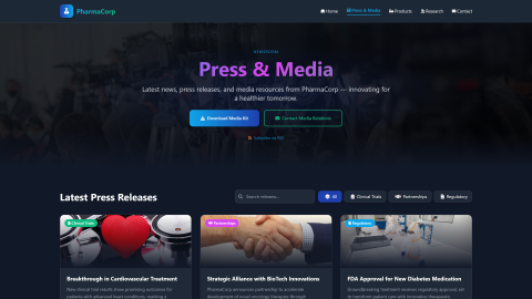 Pharma Newsroom Dark thumbnail